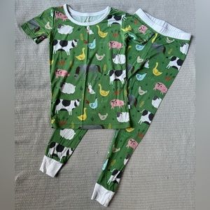 Little Sleepies 3T farm animal pajamas